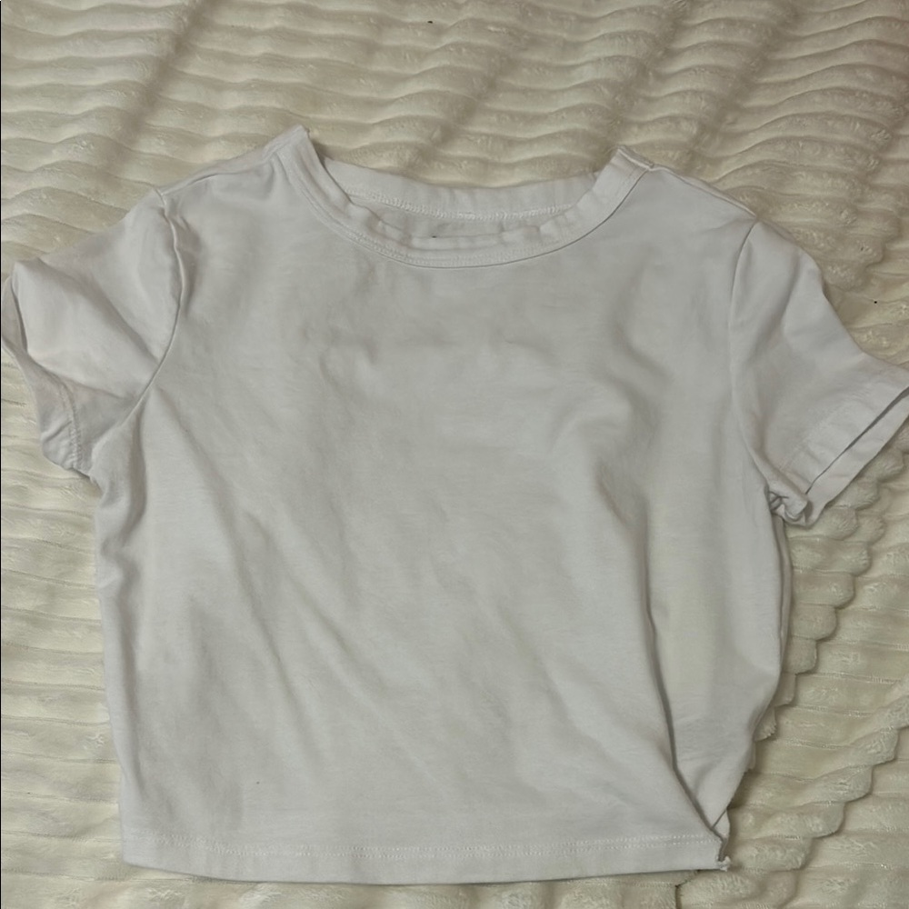 Target White Crop Top Short Sleeve